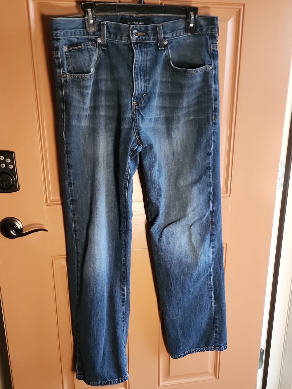 Calvin Klein Jeans Faded Blue Straight Leg Denim